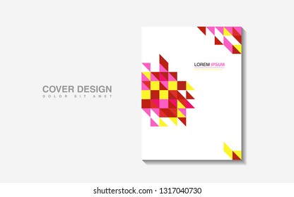modern business brochure leaflet flyer cover template Abstract diagonal background lines