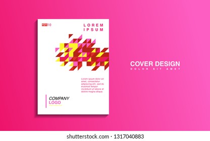 modern business brochure leaflet flyer cover template Abstract diagonal background lines