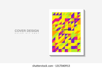 modern business brochure leaflet flyer cover template Abstract diagonal background lines