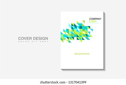 modern business brochure leaflet flyer cover template Abstract diagonal background lines