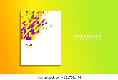 modern business brochure leaflet flyer cover template Abstract diagonal background lines