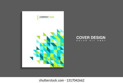modern business brochure leaflet flyer cover template Abstract diagonal background lines