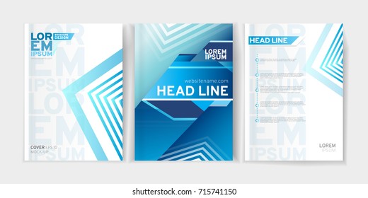 Modern business brochure, leaflet, flyer, cover template. Abstract colorful background lines, meshes, geometrical forms. Cover presentation, layout in A4 size.Vector illustration.