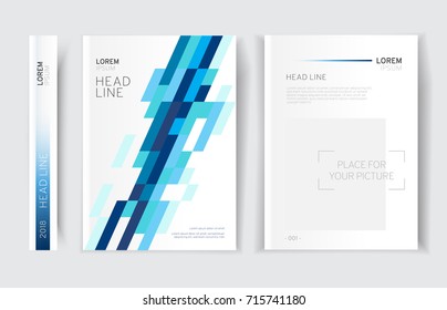 Modern business brochure, leaflet, flyer, cover template. Abstract colorful background lines, meshes, geometrical forms. Cover presentation, layout in A4 size.Vector illustration.