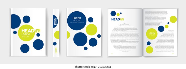 Modern business brochure, leaflet, flyer, cover template. Abstract colorful set. Cover presentation, layout in A4 size.Vector illustration.