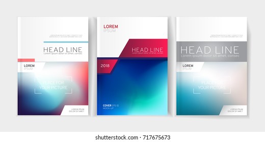 Modern business brochure, leaflet, flyer, cover template. Abstract colorful set. Cover presentation, layout in A4 size.Vector illustration.