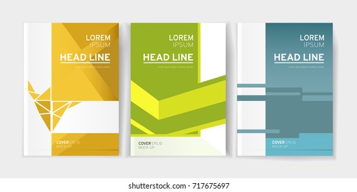 Modern business brochure, leaflet, flyer, cover template. Abstract colorful set. Cover presentation, layout in A4 size.Vector illustration.