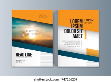 Modern business brochure, leaflet, flyer, cover template. Abstract colorful set. Cover presentation, layout in A4 size.Vector illustration.