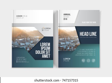 Modern business brochure, leaflet, flyer, cover template. Abstract colorful set. Cover presentation, layout in A4 size.Vector illustration.