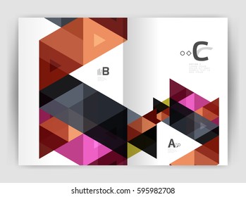 Geometric Cover Design A4 Format Template Stock Vector (Royalty Free ...