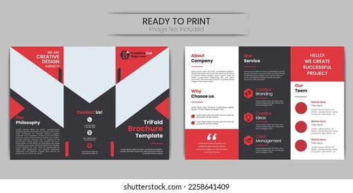 Modern business brochure template. Brochure Design, Templates, Creative Tri-Fold, Trend, Business Brochure Templates in Tri-Fold Layout. Minimal flat design set.
