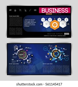 Modern business brochure, vector