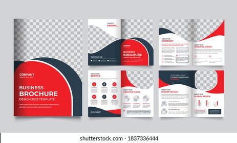 Plantilla moderna de diseño de vectores de folletos empresariales para perfil de empresa y plantilla de informe anual.