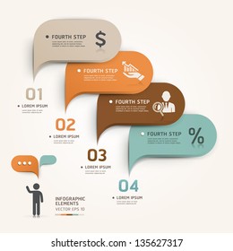 Modern business bubble speech template style. Vector illustration. can be used for workflow layout, diagram, number options, step up options, web design, banner template, infographic