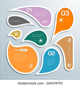 Modern business bubble speech template style infographics eps 10