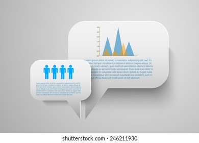 Modern business bubble speech template with business strategy plan concept idea