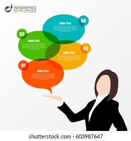Modern business bubble speech template style. Vector illustration