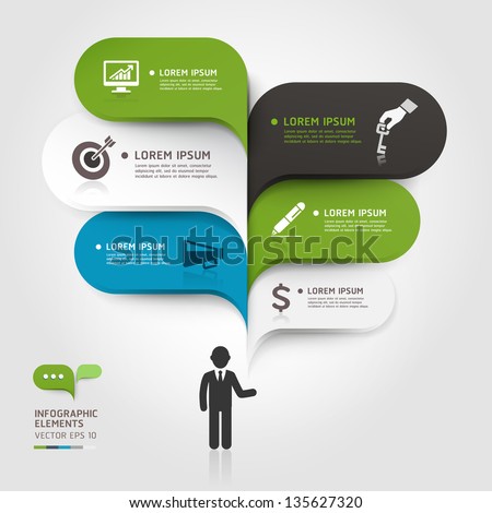 Modern business bubble speech template style. Vector illustration. can be used for workflow layout, diagram, number options, step up options, web design, banner template, infographic.