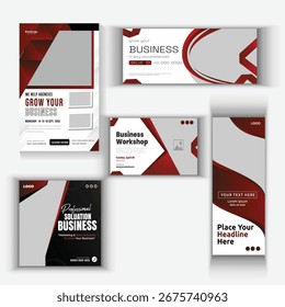 Paket mit modernen Business-Paketen - Vorlagen für Corporate Branding, Marketing und Präsentationen