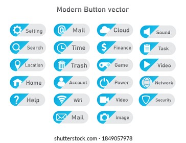 botón moderno de negocios. para el vector de diseño de flujo de trabajo infográfico, banner, gráfico o diseño de sitio web