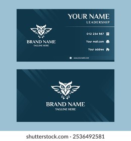 Modern business card with animal logo. simple but still looks luxurious, premium and formal.