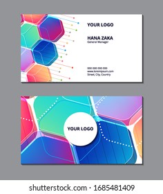 Modern business card colorful design template