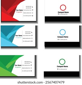 Modern business Card . Corporate double-sided creative business card template . Business card for business and personal use . Vector illustration design. Horizontal layout, Print ready .