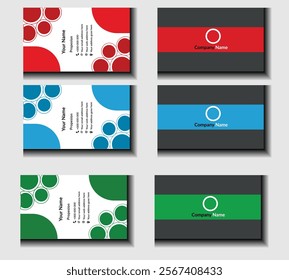 Modern business Card . Corporate double-sided creative business card template . Business card for business and personal use . Vector illustration design. Horizontal layout, Print ready .