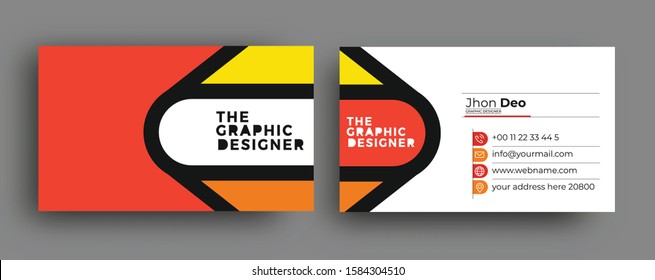 Modern Business Card - Creative and Clean Business Card Template. 