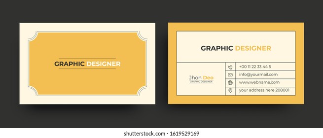 Modern Business Card - Creative and Clean Business Card Template.