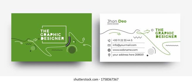 Modern Business Card - Creative and Clean Business Card Template.