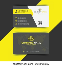 Modern Business Card - Creative and Clean Business Card Template. Luxury business card design template. Elegant dark back background with abstract golden wavy lines shiny. Vector illustration. Free