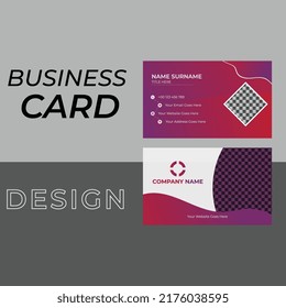 Tarjeta de visita moderna - Creativo y limpio Vector de plantilla de tarjeta de visita de doble cara de tarjeta de visita creativa. 
