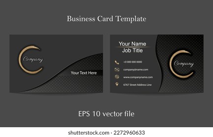 Modern Business Card - Creative and Clean Business Card Template. Luxury and elegant business card. Vector illustration print template.