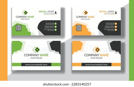 Modern business card creative and clean business card template, corporate professional business card.