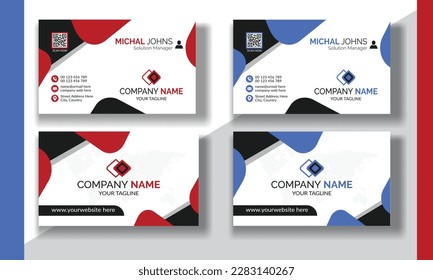 Modern business card creative and clean business card template, corporate professional business card.