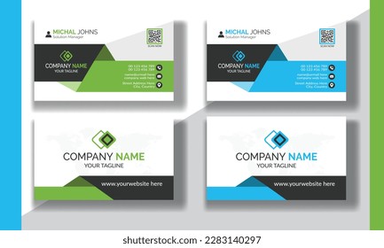 Modern business card creative and clean business card template, corporate professional business card.