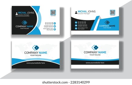 Modern business card creative and clean business card template, corporate professional business card.