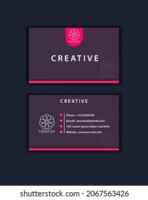 Modern business card design. abstract. Double-sided background, suitable for beauty companies