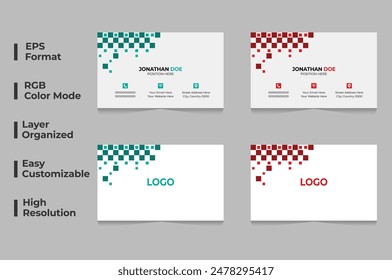 Diseño moderno de la tarjeta de visita, tarjeta personal corporativa, Plantilla creativa de la tarjeta de visita, tarjeta de nombre de oficina