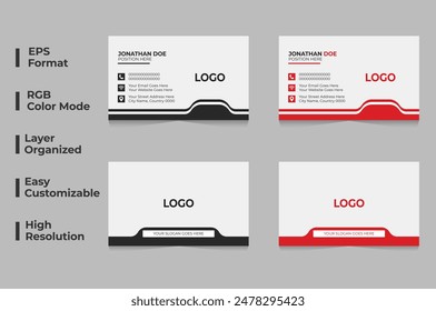 Diseño moderno de la tarjeta de visita, tarjeta personal corporativa, Plantilla creativa de la tarjeta de visita, tarjeta de nombre de oficina