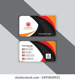 Modern business card design, Creative modern clean corporate double-side business card template, personal visiting card, vector illustration, professional simple identity card