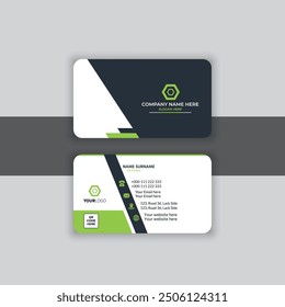 Modern business card design, Creative modern clean corporate double-side business card template, personal visiting card, vector illustration, professional simple identity card