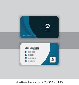 Modern business card design, Creative modern clean corporate double-side business card template, personal visiting card, vector illustration, professional simple identity card