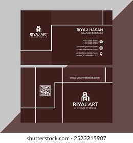 Modern business card design, Creative modern clean corporate double-side business card template, personal visiting card, vector illustration, professional
