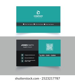 Modern business card design, Creative modern clean corporate double-side business card template, personal visiting card, vector illustration, professional simple identity card