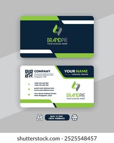 Modern business card design, Creative modern clean corporate double-side business card template, personal visiting card, vector illustration, professional simple identity card