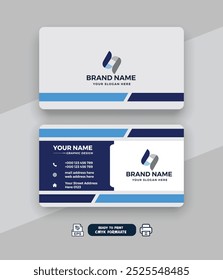 Modern business card design, Creative modern clean corporate double-side business card template, personal visiting card, vector illustration, professional simple identity card