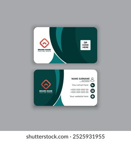 Diseño moderno de la tarjeta de visita, Plantilla corporativa limpia moderna creativa de la tarjeta de visita del doble-lado, tarjeta de visita personal, Ilustración vectorial, tarjeta de identidad simple profesional