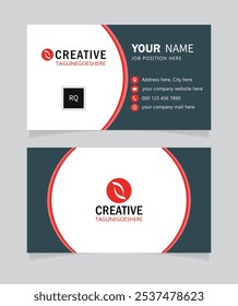 Modern business card design, Creative modern clean corporate double-side business card template, personal visiting card, vector illustration, professional simple identity card